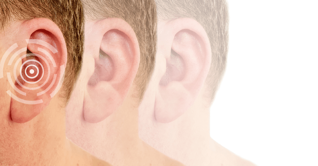 sound waves going into the ear