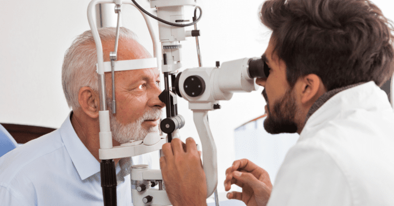 Man getting an eye exam