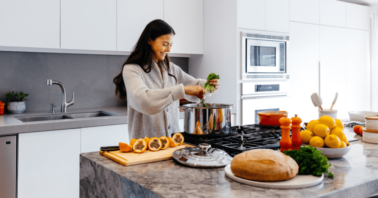 Woman cooking