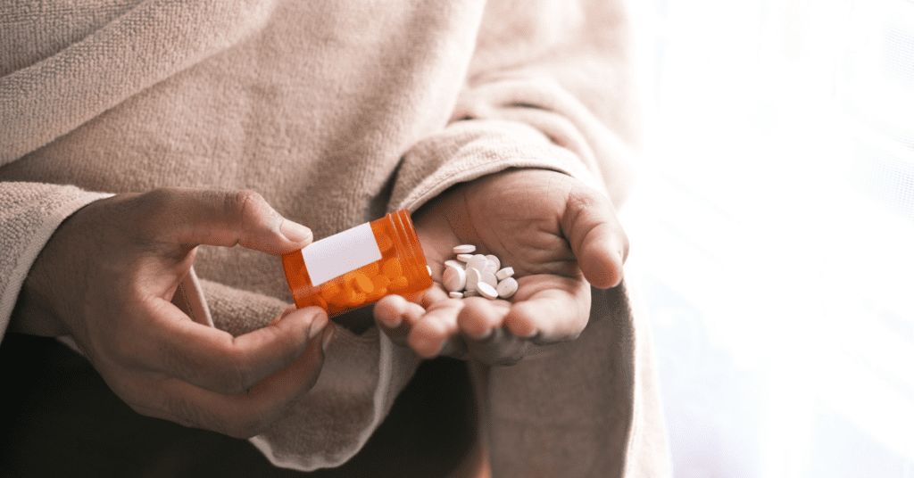 Person taking buspar tablets