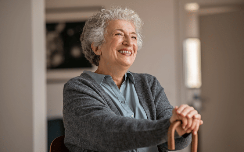 Older woman smiling 