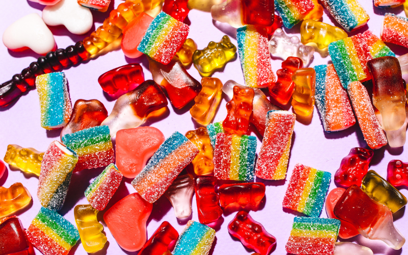 Assortment of candy
