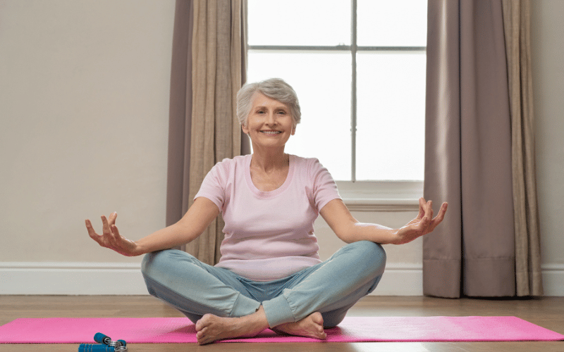 Woman meditating